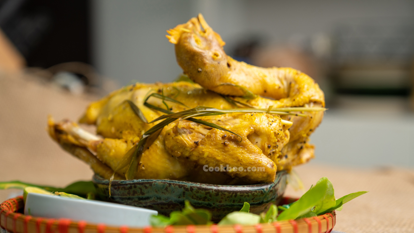 cách làm gà hấp muối